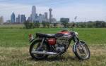 Riding on trails by downtown Dallas